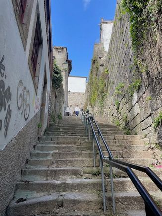 Porto is quite hilly, so chances are you'll be going up and down some stairs.