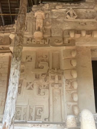 Side detail.  This whole "face" was built and then covered up with a wall so it wasn't discovered until the 1990's