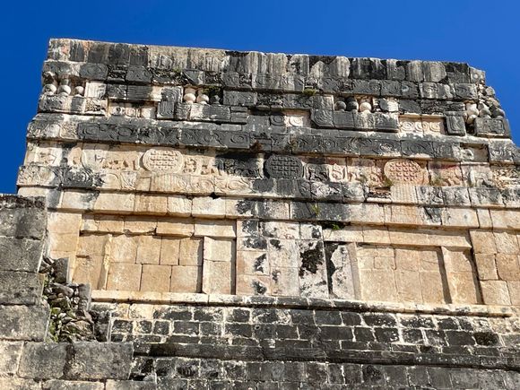 This is at the top of the Ball Court, a lot of detail up top