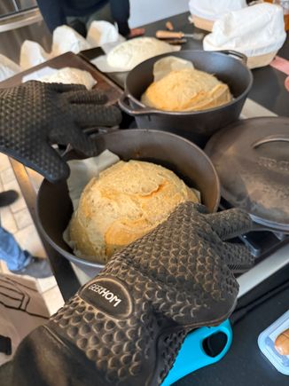 Our loaves fresh out of the oven. 