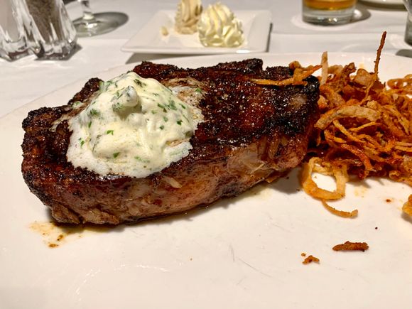 The 23 ounce ribeye, part of which went home with me and was part of this morning’s brunch.