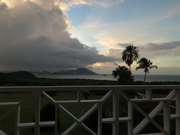 Sunset from hotel balcony