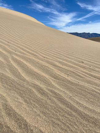 Ripples of sand along sand dunes at Mesquite Flat