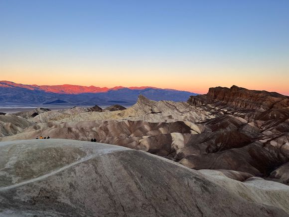 Morning rays hitting the Panamint Mountains 