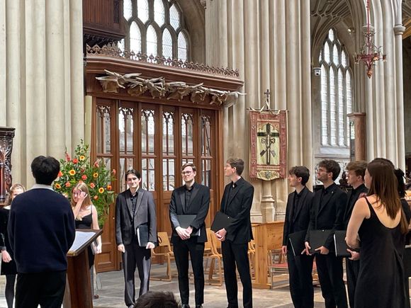 This was a real treat, to hear this choir in such a grand place was very beautiful.