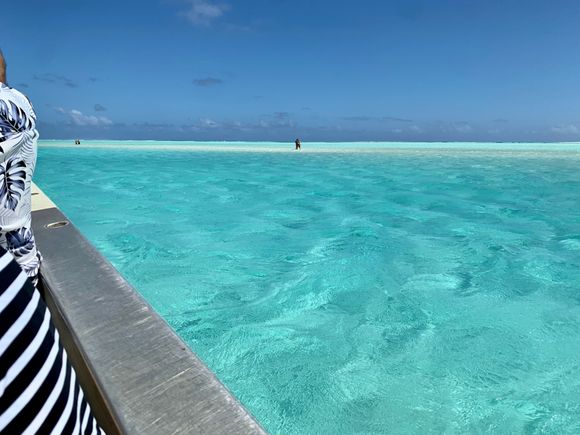 En route to One Foot Island. At times there were 4 different shades of green and blue waters and all crystal clear.