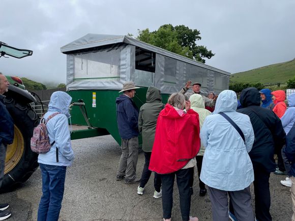 Loading up on the trailer, a lot of hunched shoulders