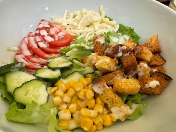 We had so many delicious and filling salads on this trip. 