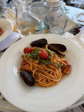 Pasta with seafood