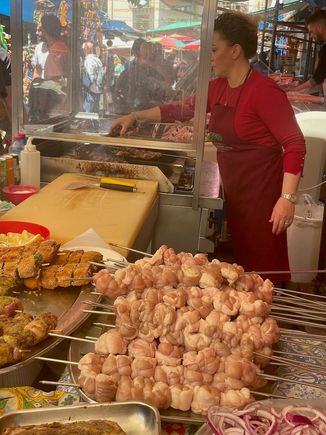 Yes, those are intestines – some in our group tried and liked (I'll take their word for it)