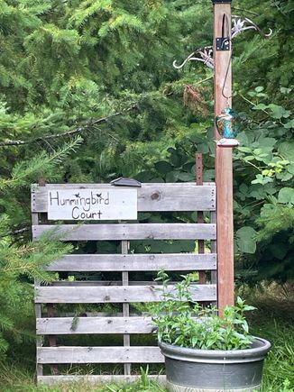 We actually had a pallet instead of a chair for Hummingbird Court, one of the bigger sites.