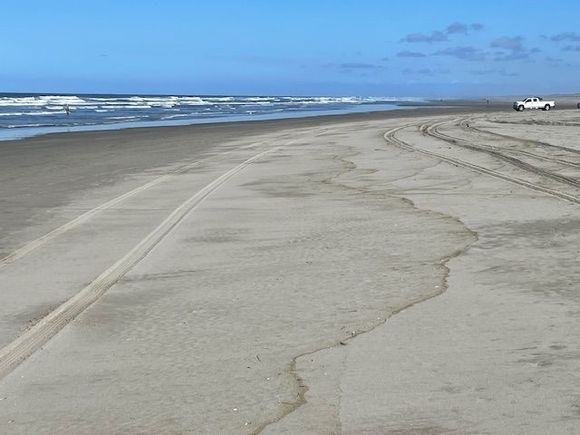 Ok, someone drove on this, I can see the tracks