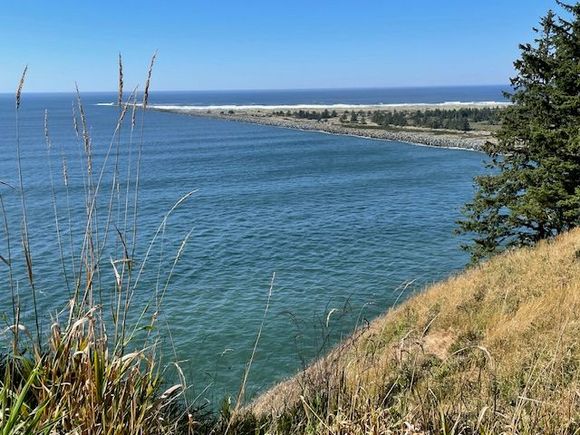 Looking down on Waikiki Beach which is close to the campgrounds