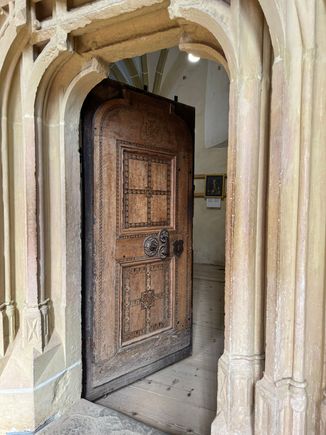 The sacristy door 