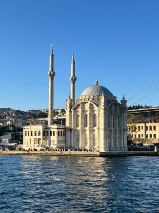 the famous Ortakoy mosque that is built with western architecture