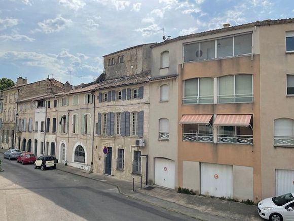 Older and newer apartment buildings alongside