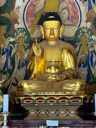 There was a Buddhist temple on the grounds 