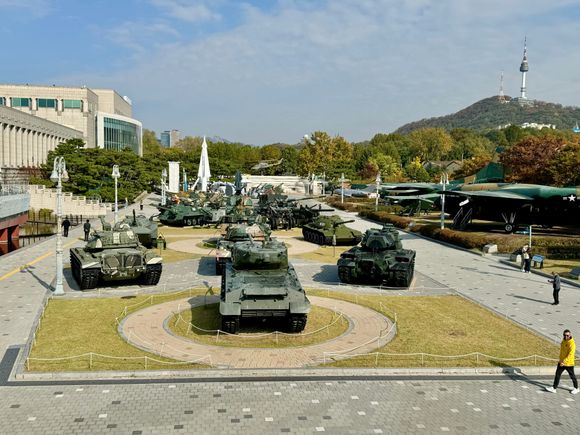 This was the outdoor part of the museum featuring a lot of military equipment from the Koreans, Chinese, Russians and US. Not every day you see a B-52 bomber!