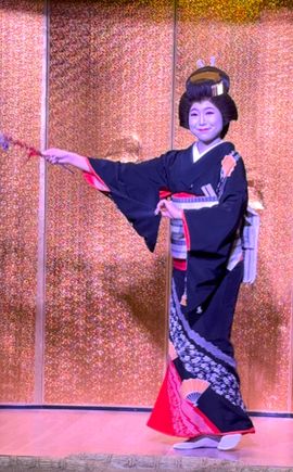 A geisha performed first