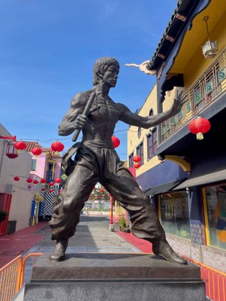 An homage to the actor Bruce Lee - Chinatown