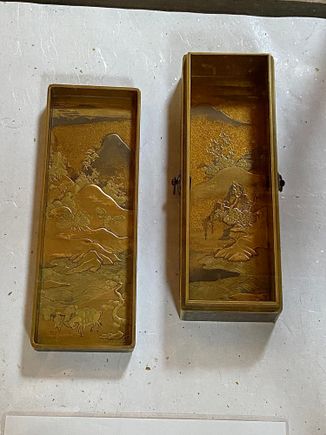 Elegant lacquerware on display