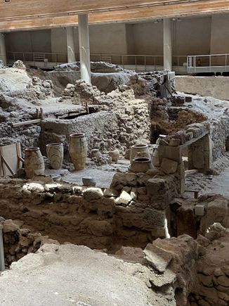 Storage jars at Akrotiri