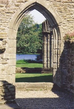 Inchamahome Priory on an island in the Lake of Menteith