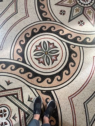 Mosaic floors in the basilica