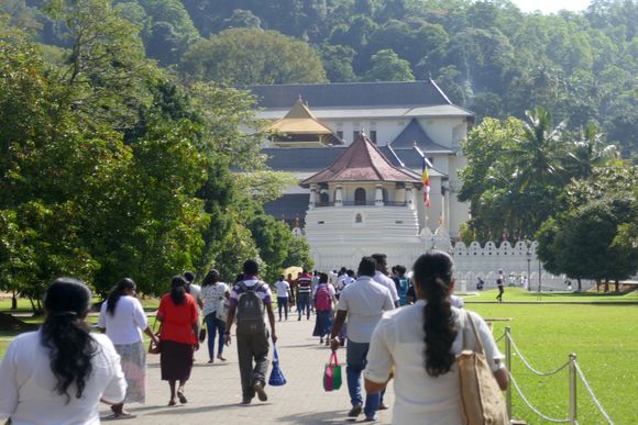 Approaching the temple complex
