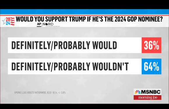64% won't be supporting Trump in the upcoming election