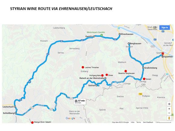 Driving Route : Southern Styria