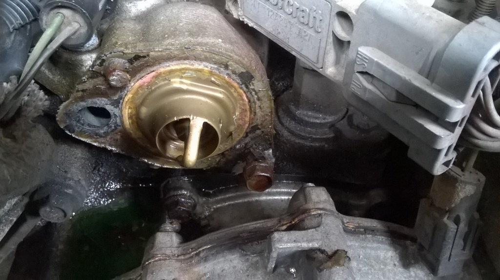 Broke off thermostat housing bolt Ford Truck Enthusiasts Forums