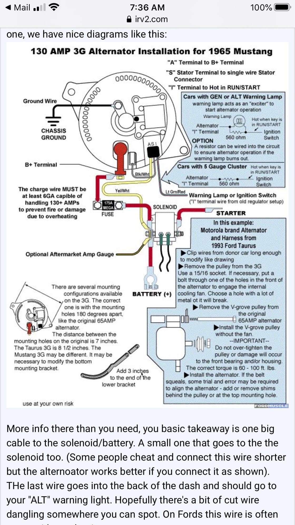 Alternator wiring help please! - Ford Truck Enthusiasts Forums  1995 Ford F350 Wiring Diagram 460 Motor    Ford Truck Enthusiasts