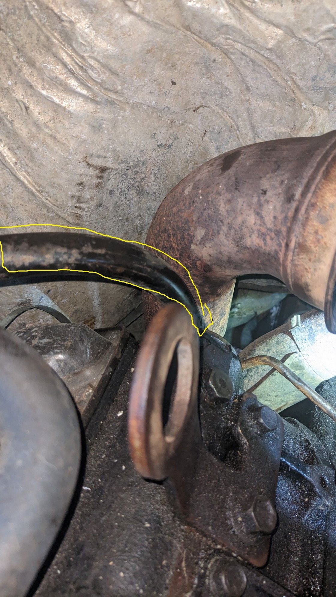 Is this transmission dipstick tube correctly oriented? Ford Truck