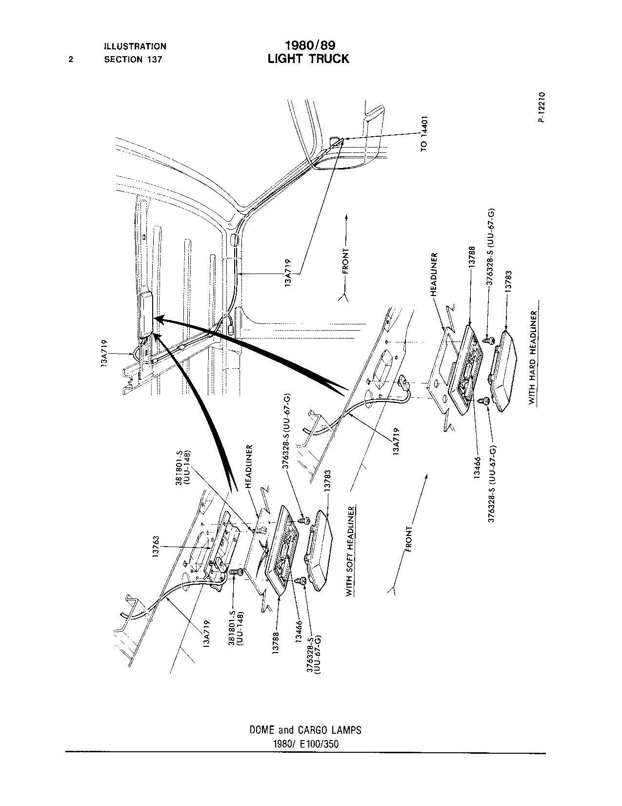 1987 Ford Econoline E350 Club Van Dome light Ford Truck