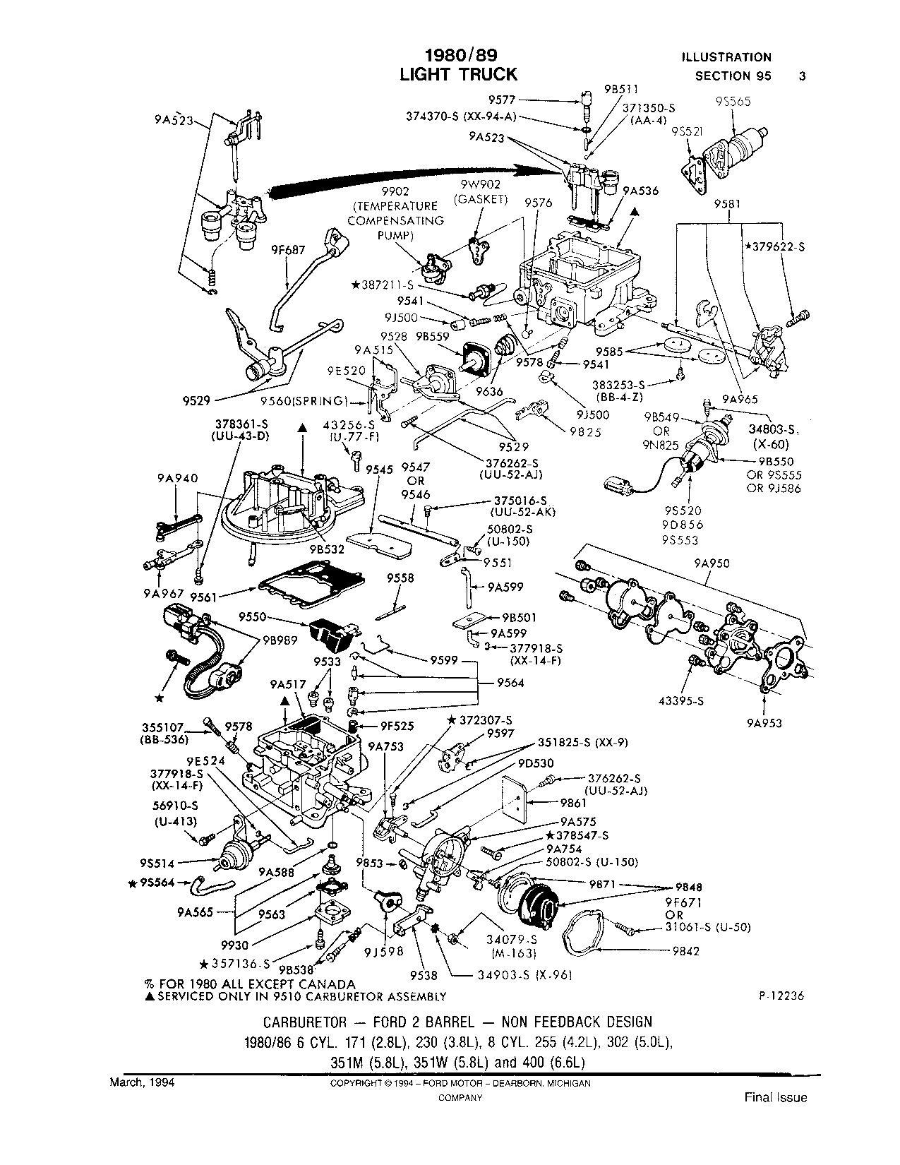 looking for parts for a Motorcraft 2150 carburetor Ford Truck