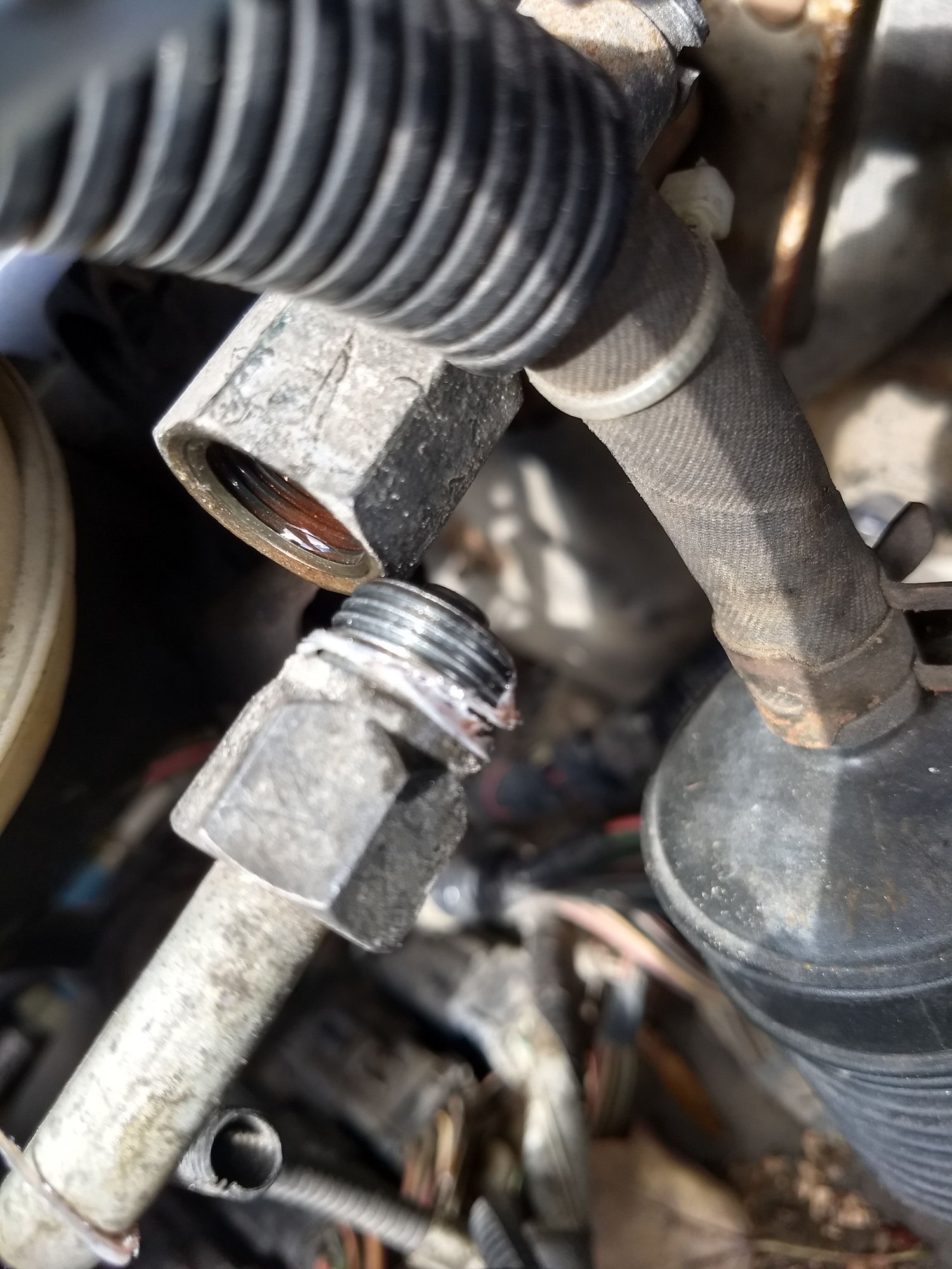 White plastic orings for hydraulic power steering lines. Where can I