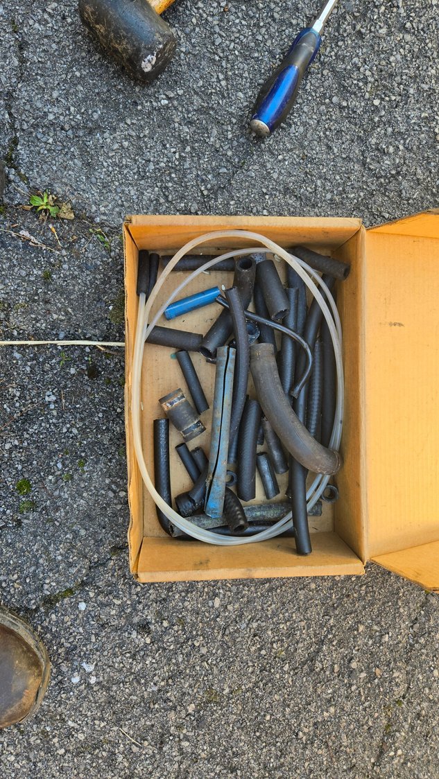 In a Summit Racing cardboard box that I once received goodies in for my 96 at my old house... 