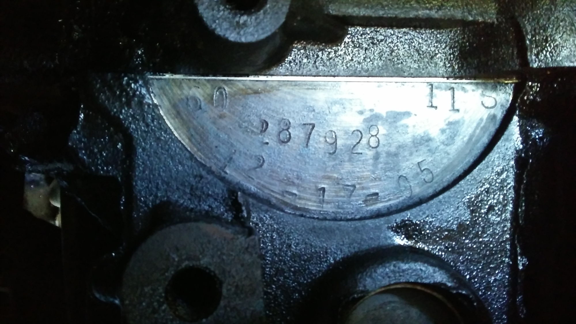 ford engine serial number location 4cyl
