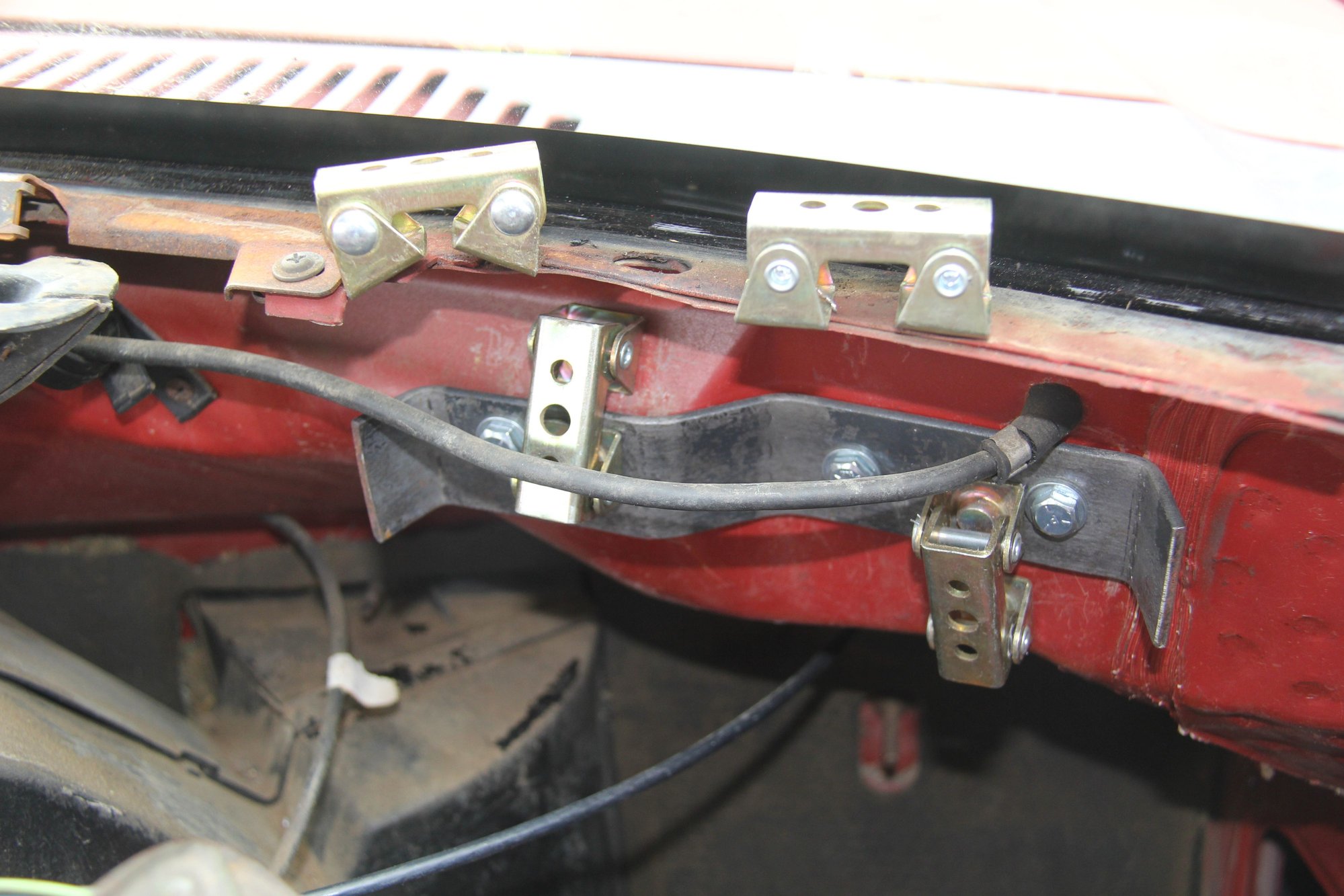 Showing some  of  the  magnets  I  used  to  hold the  bracket  while  fitting  it..