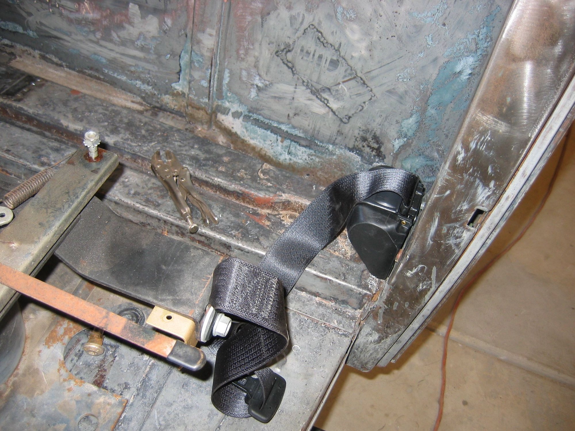 Installed anchors for 3 point seat belts Page 2 Ford Truck