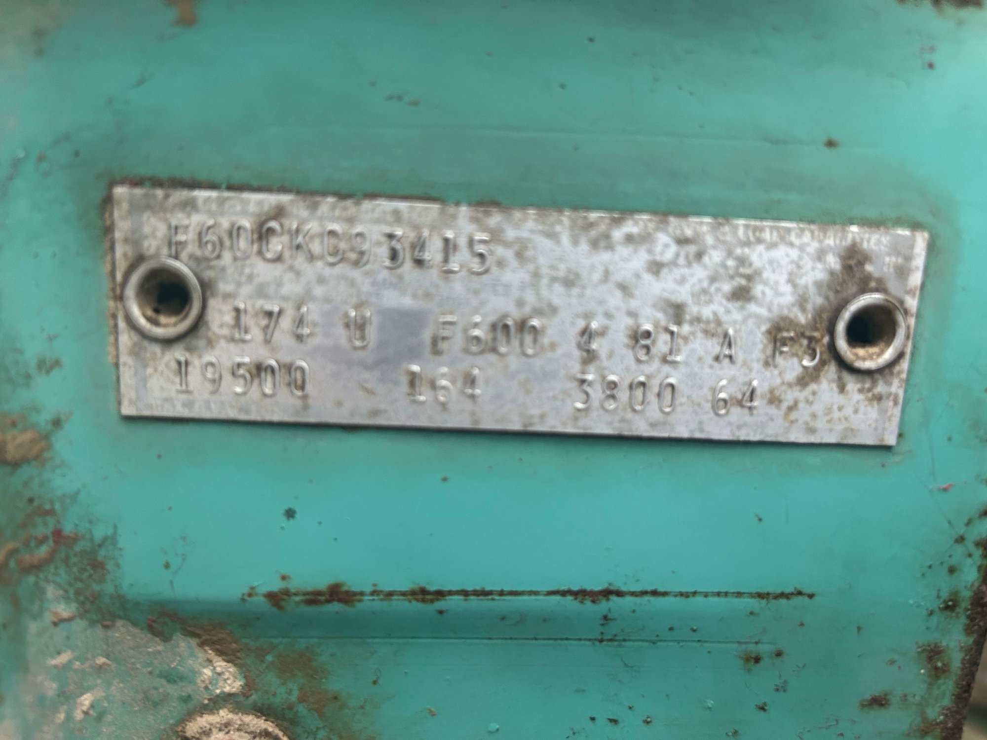 1968 F600 decode Ford Truck Enthusiasts Forums