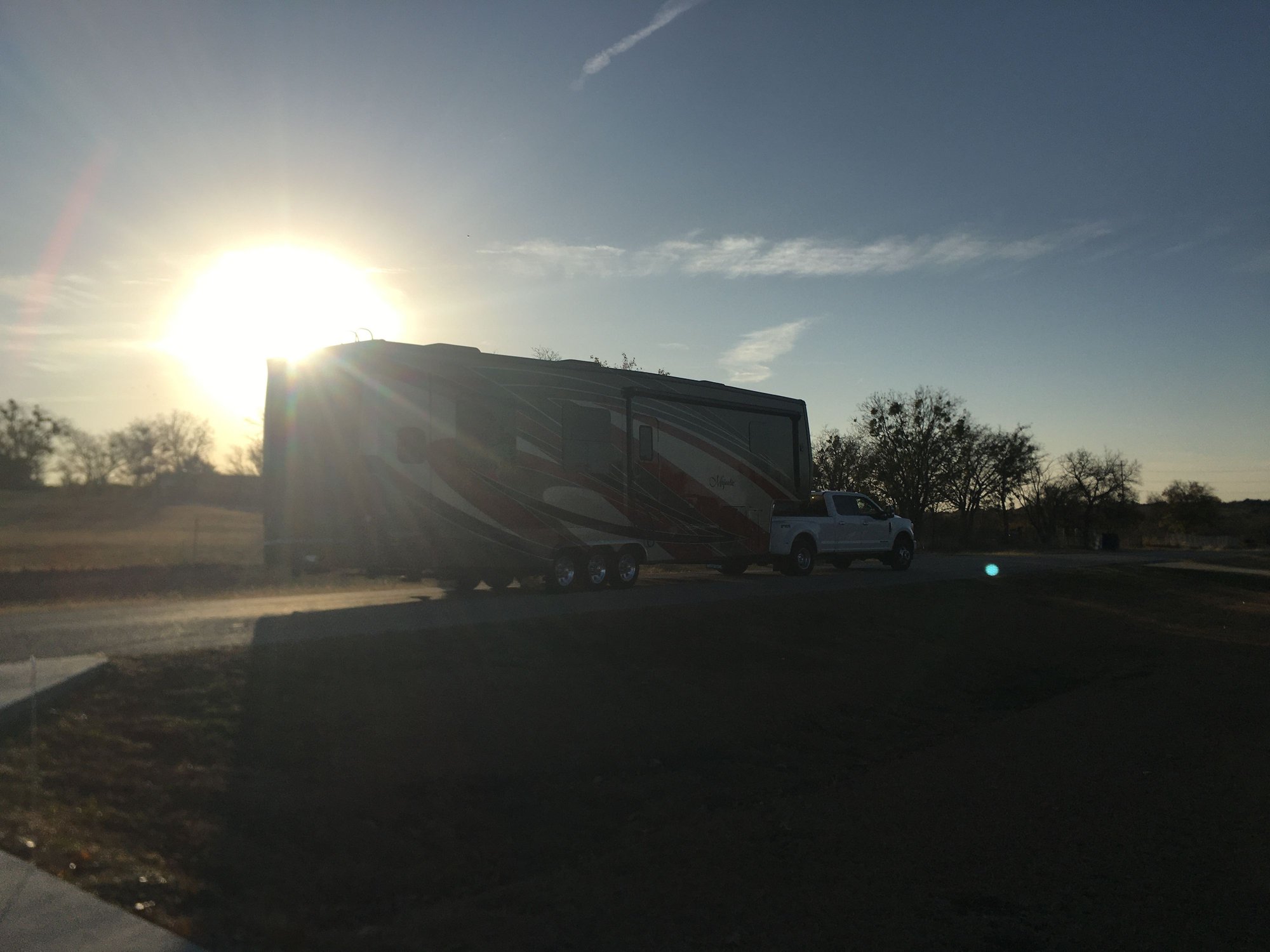 Riding off into the sunrise