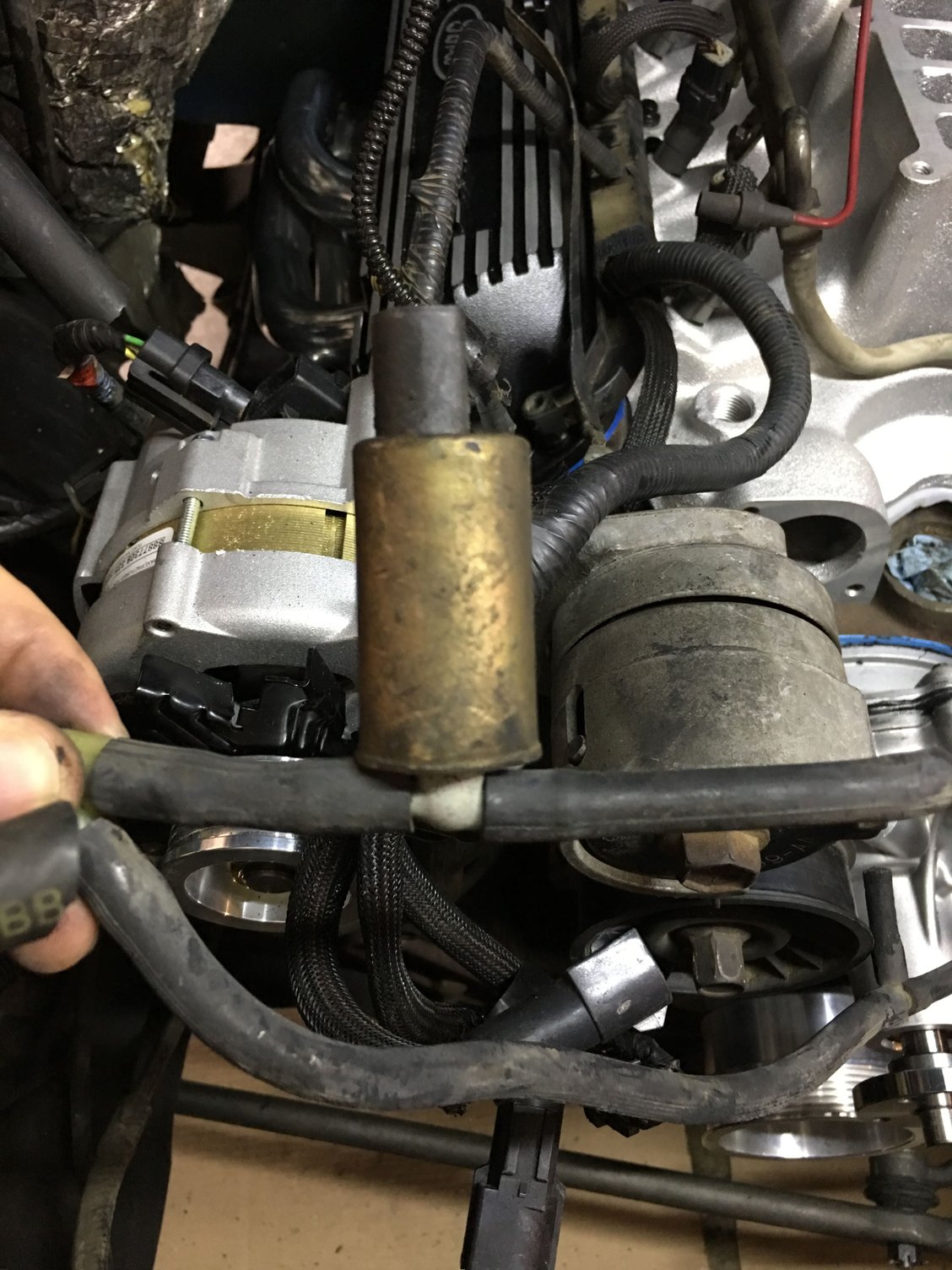 Putting intake back on, vacuum line question please help :) - Ford