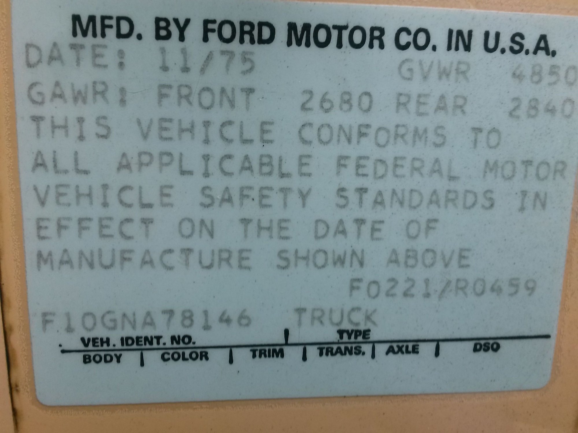 I need help to know what size engine is in my truck ! Ford Truck