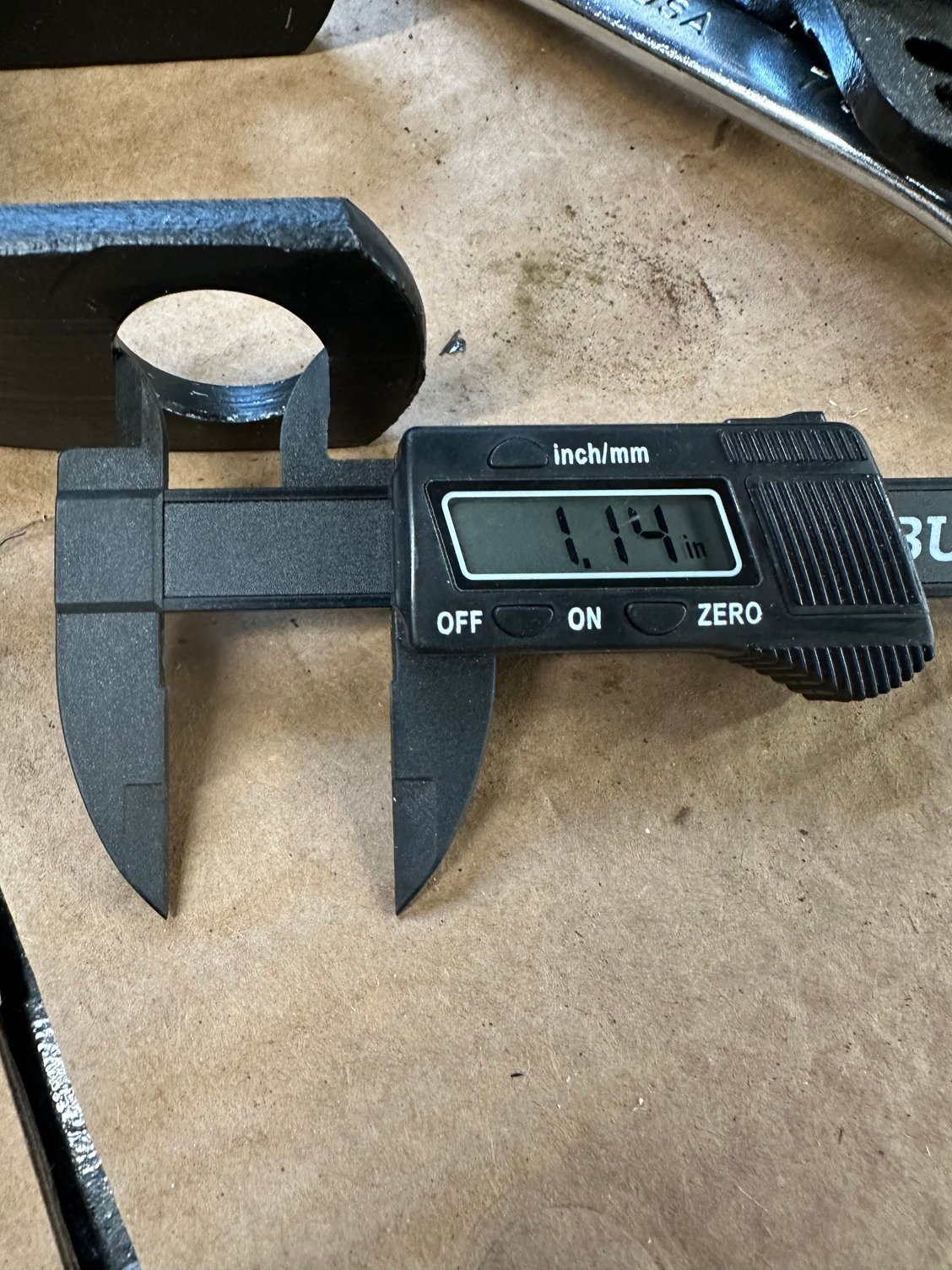 Hole size. 