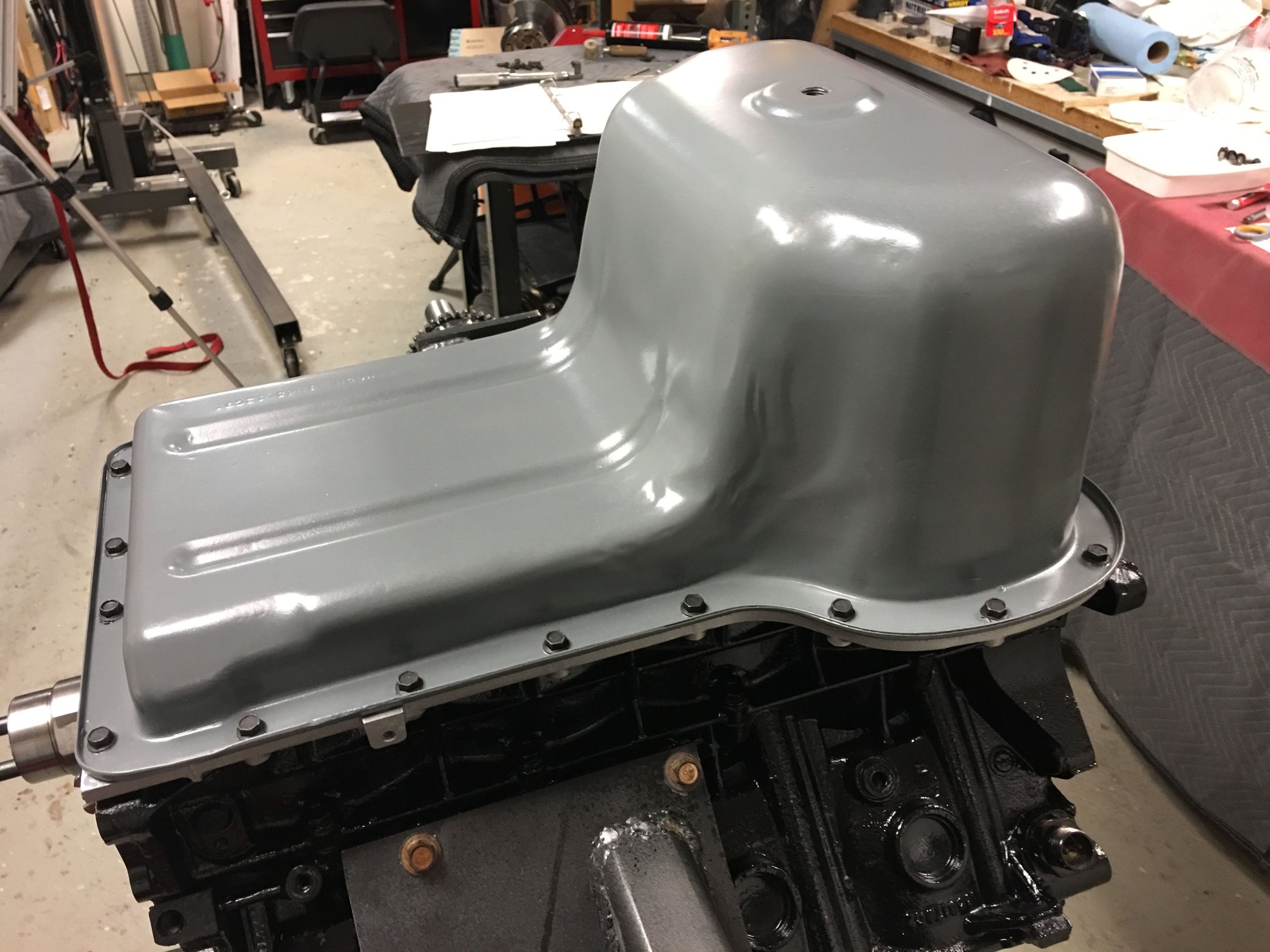 Oil pan rust/paint coming off of inside of oil pan as well Ford Truck