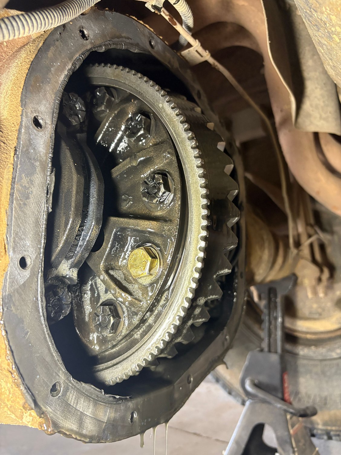 Unless anyone has any other ideas on how to keep this from happening again I guess I�ll have to pull the carrier and weld the ring on so it won�t walk off. 