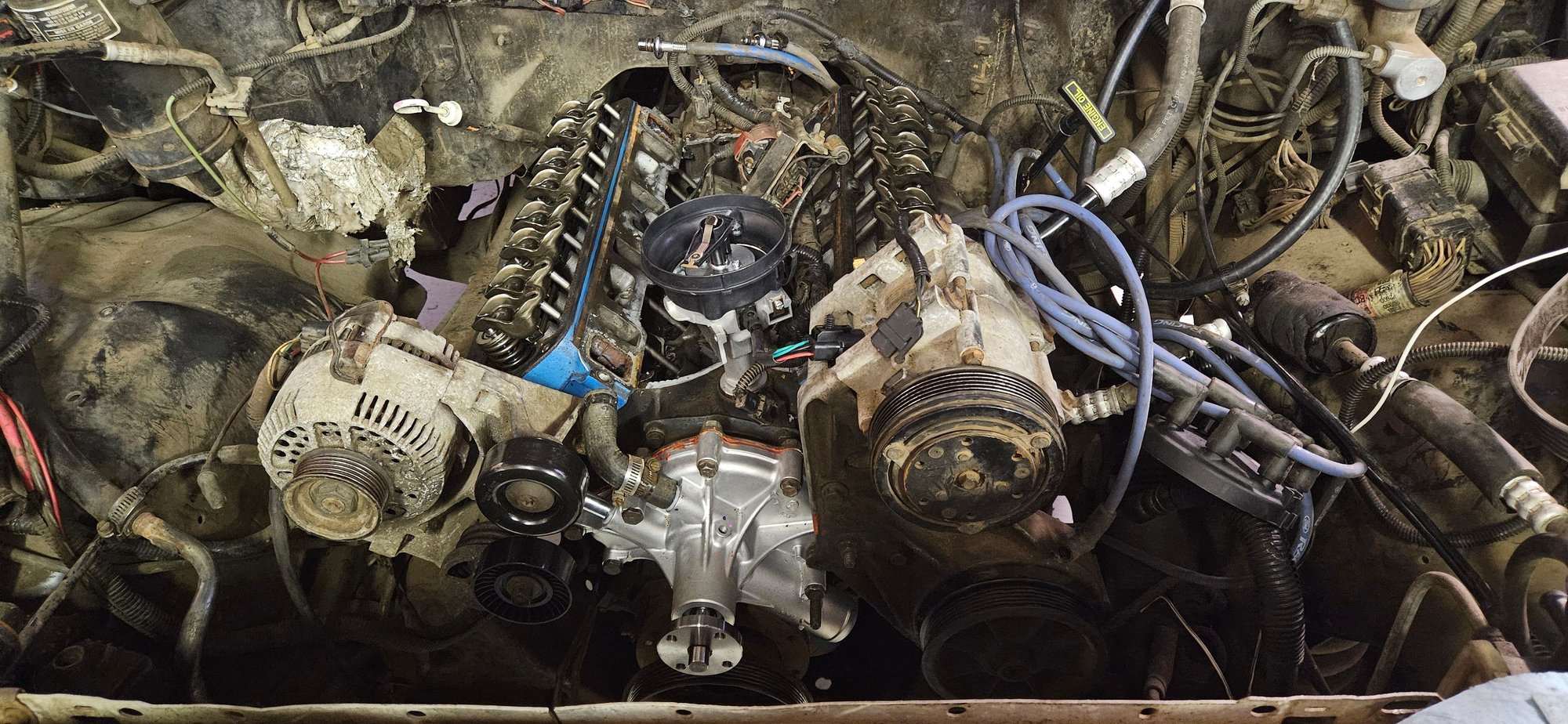 cleaned a few lifters that wouldn[t pump up but also to change lower intake mannifold