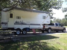 Old trailer, 24.5' , a Tuesday after memorial day